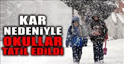 OKULLARA KAR ENGELİ